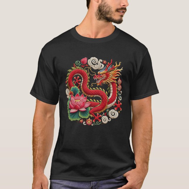T-shirt colorful ancient Chinese dragon (Devant)