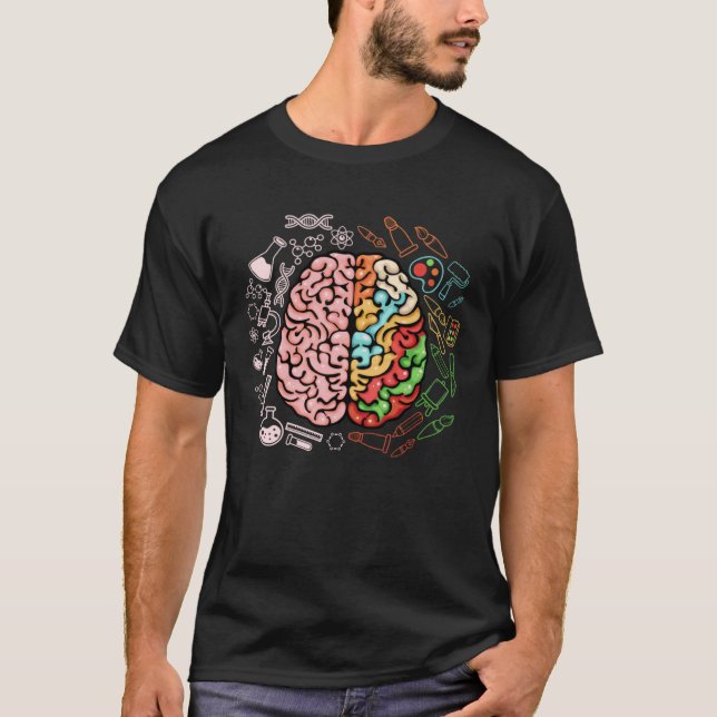 T-shirt Colorful Brain Science Neuroscience Neurologist (Devant)