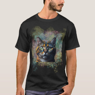 T-shirt Colorful Cat Art Design