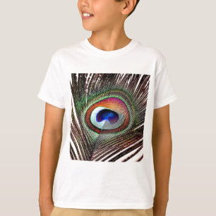T-shirt Colorful Copper Peacock Feather