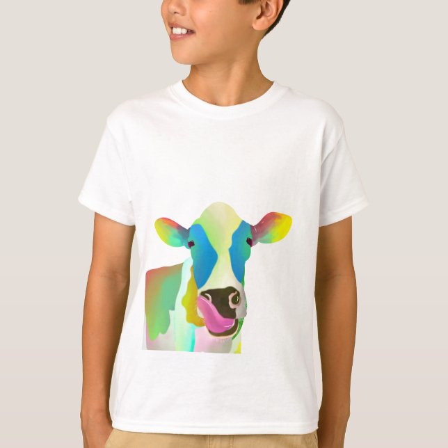 T-shirt Colorful cow (Devant)