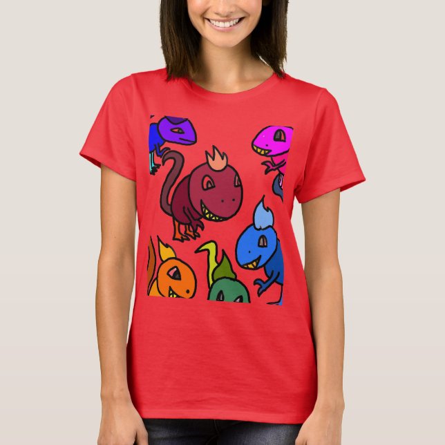 T-shirt Colorful Dinosaurs (Devant)