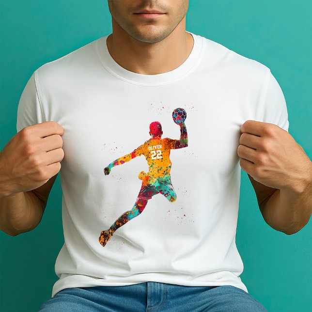 T-shirt Colorful Handball Player (Créateur téléchargé)
