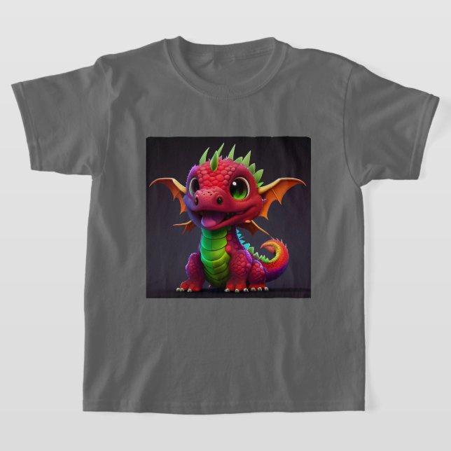 T-shirt Colorful Happy Baby Dragon Kids (Poser)