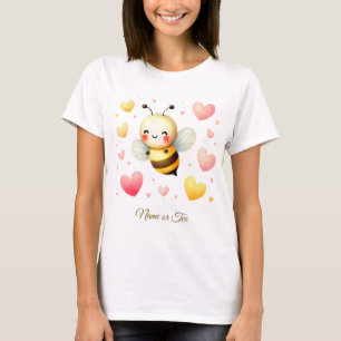 T-shirt Colorful Happy Little Honey Bee Coeurs colorés
