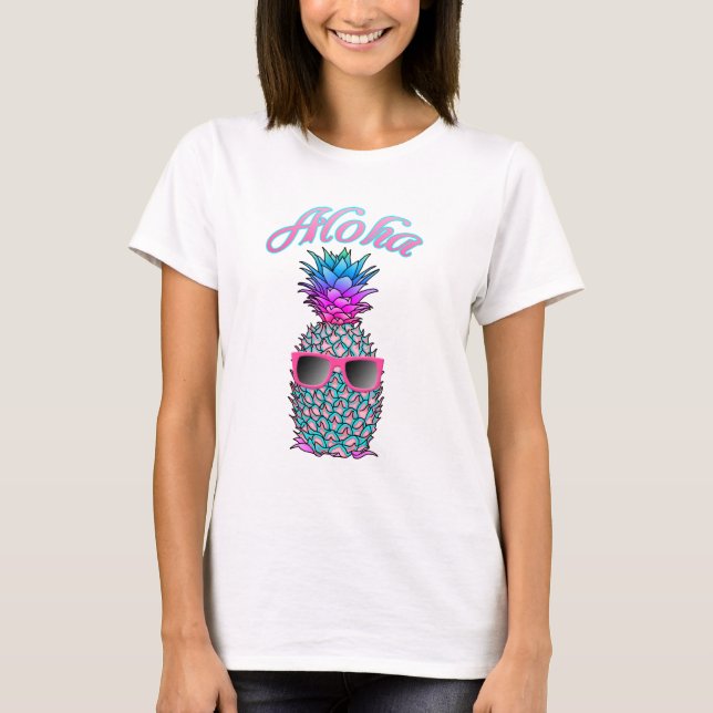 T-shirt Colorful Hawaiian aloha (Devant)