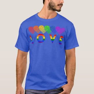 T-shirt Colorful Hearts Pride Moth LGBT