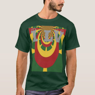 T-shirt Colorful I Love Jamaïque Rasta Couleurs