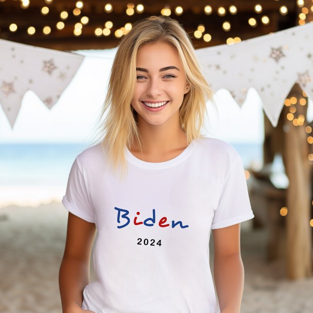 T-shirt Colorful Joe Biden 2024 Script Texte (Créateur téléchargé)