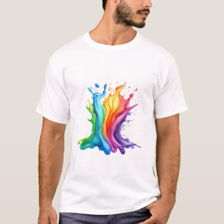 T-shirt Colorful paint Concept Artistic Design