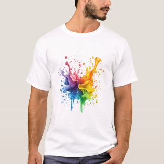 T-shirt Colorful paint Inspired Gift Design