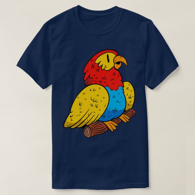 T-shirt Colorful parrot animal (Design devant)