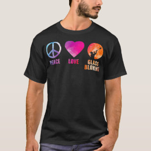 T-shirt Colorful Peace Lover Glass Blowing For Glassblower