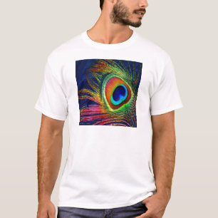 T-shirt Colorful Peacock Feather