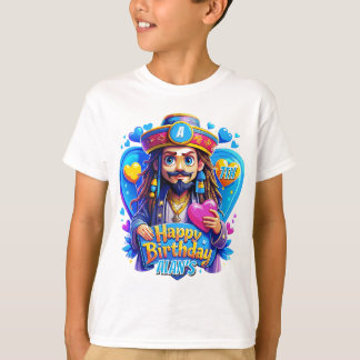 T-shirt Colorful Pirate cadeaux d'anniversaire Illustratio