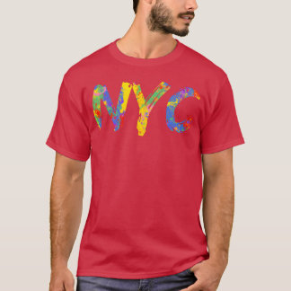 T-shirt Colorful Rainbow New York City Artwork City Pride 