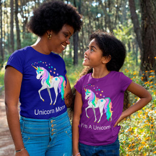 T-shirt Colorful Rainbow Unicorn and Stars