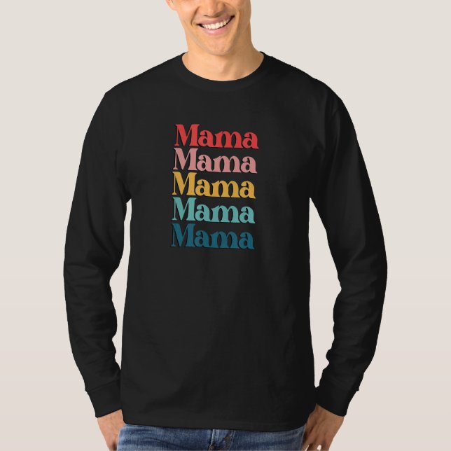 T-shirt Colorful Retro Mama (Devant)