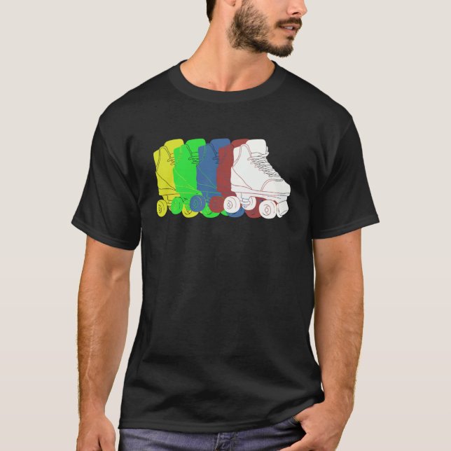T-shirt Colorful Roller Skates (Devant)