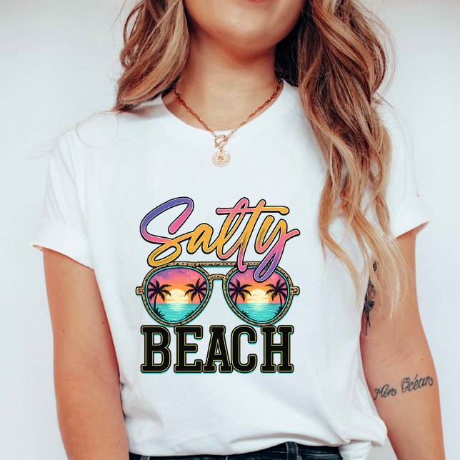 T-shirt Colorful Salty Beach Sunglasses; Summer Vacation (Créateur téléchargé)
