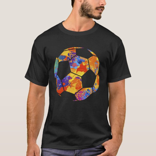T-shirt Colorful Soccer Player Graphic  Soccer Designs (Devant)