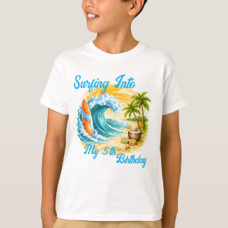 T-shirt Colorful Surfing Beach tropical kid's birthday