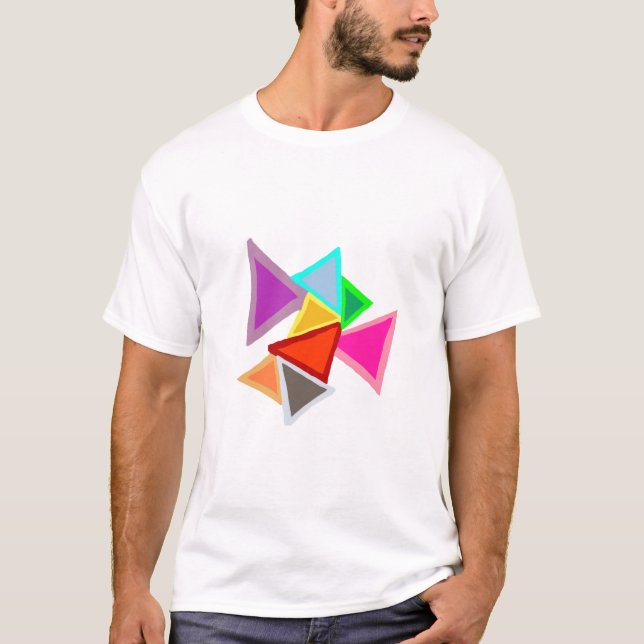 T-shirt Colorful Triangles  (Devant)