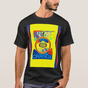 T-shirt Colorful USA Change : A Festive Design Art Print