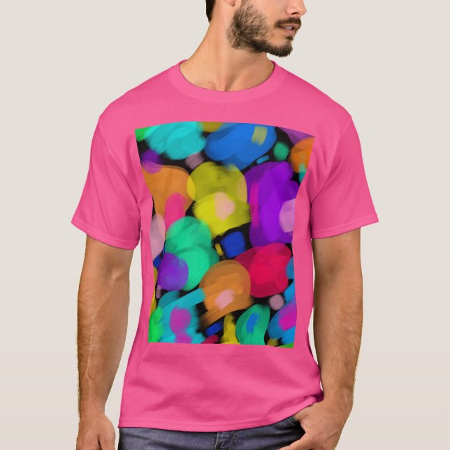 T-shirt Colorful watercolor print (Devant)