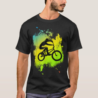 T-shirt Coloriage Bmx Vélo avec belle Roue, cascades, Péda