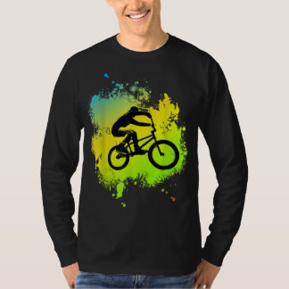 T-shirt Coloriage Bmx Vélo avec belle Roue, cascades, Péda