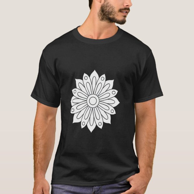 T-shirt Coloriage de fleurs (Devant)
