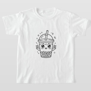 T-shirt Coloriage de thé boba kawaii