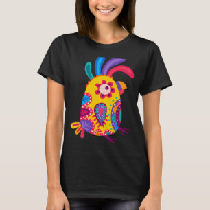 T-shirt Colorido papagayo pequeño con copete alebrije mexi