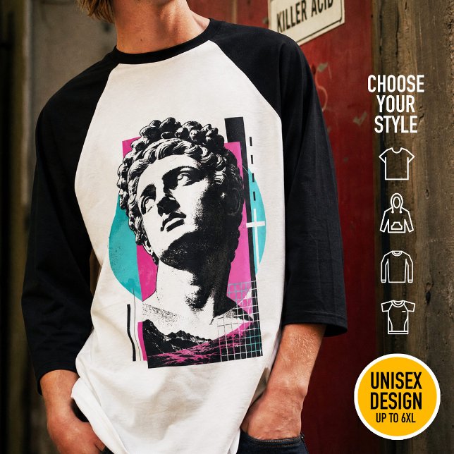 T-shirt Colossiens Synthwave Moderne Grille Rétro Chrétien (Heavyweight Streetwear Christian T-Shirts & available oversize 3XL, 4XL, 5XL, 6XL. Choose your style)