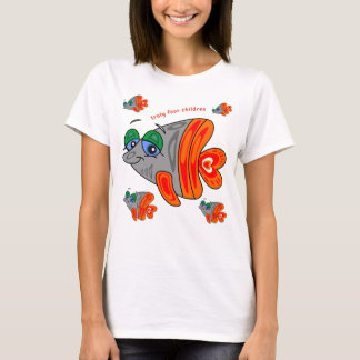 T-shirt colotoon fish family