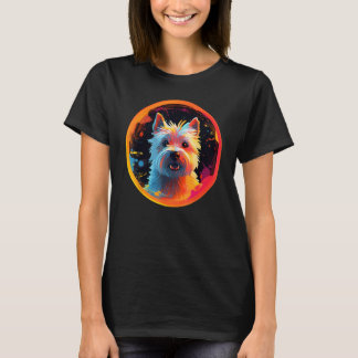 T-shirt Colourful West Highland White Terrier Dog Dad Mom 