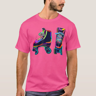 T-shirt Colourfull Roller Skate Rollerskate Skating