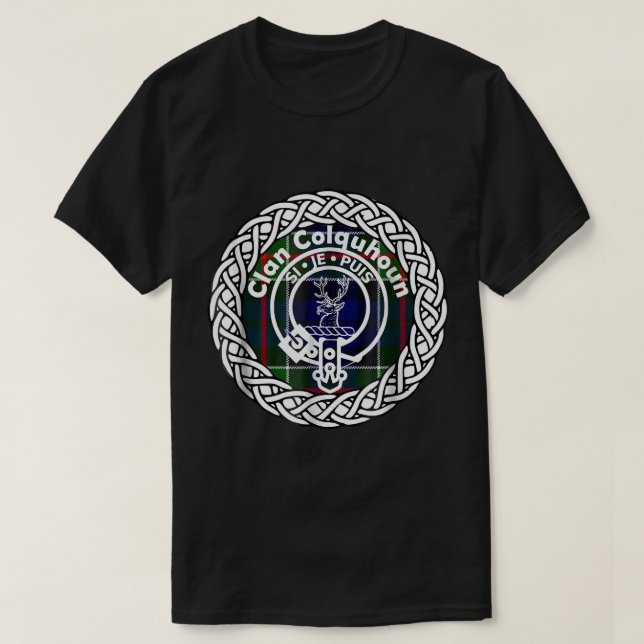 T-shirt Colquhoun nom de famille Ecosse clan tartan crest  (Design devant)