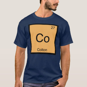 T-shirt Colton Name Chemistry, Élément Tableau périodiq
