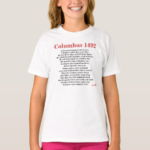 T-shirt Columbus Day Poem Rhyme 1492