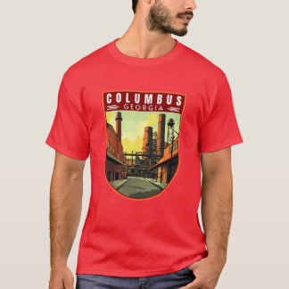 T-shirt Columbus en Géorgie USA Emblème d'art de voyage vi