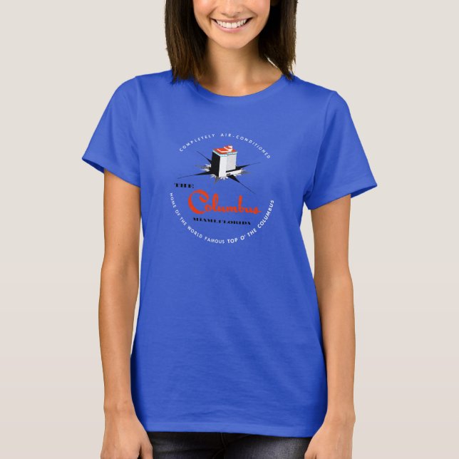 T-shirt Columbus Hotel Miami Floride (Devant)