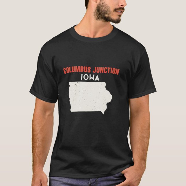 T-shirt Columbus Junction Iowa USA State America Travel Io (Devant)