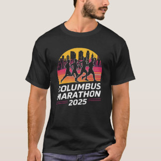 T-shirt Columbus Marathon 2025 silhouette