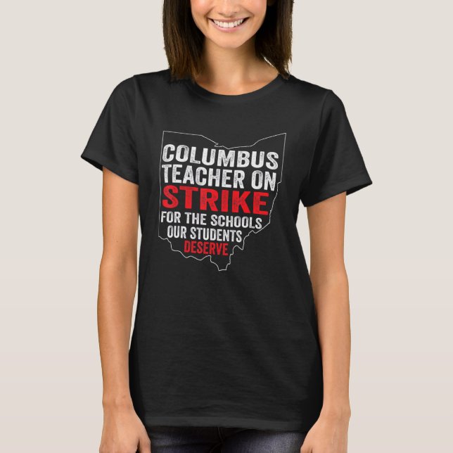 T-shirt Columbus Ohio École Enseignants Grève OH Enseignan (Devant)