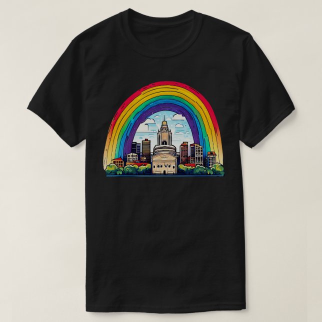 T-shirt Columbus Rainbow (Design devant)