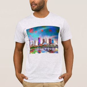 T-shirt Columbus Skyline Graffiti Art