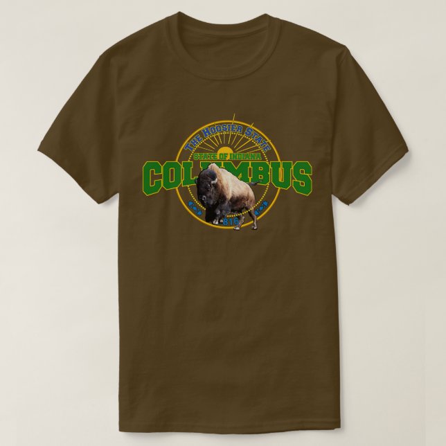 T-shirt Columbus State of Indiana Gift (Design devant)