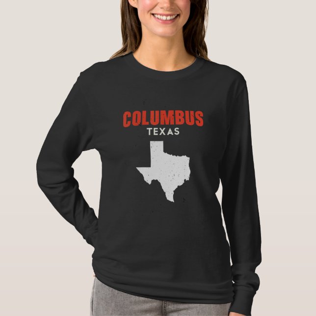 T-shirt Columbus Texas USA State America Travel Texas (Devant)